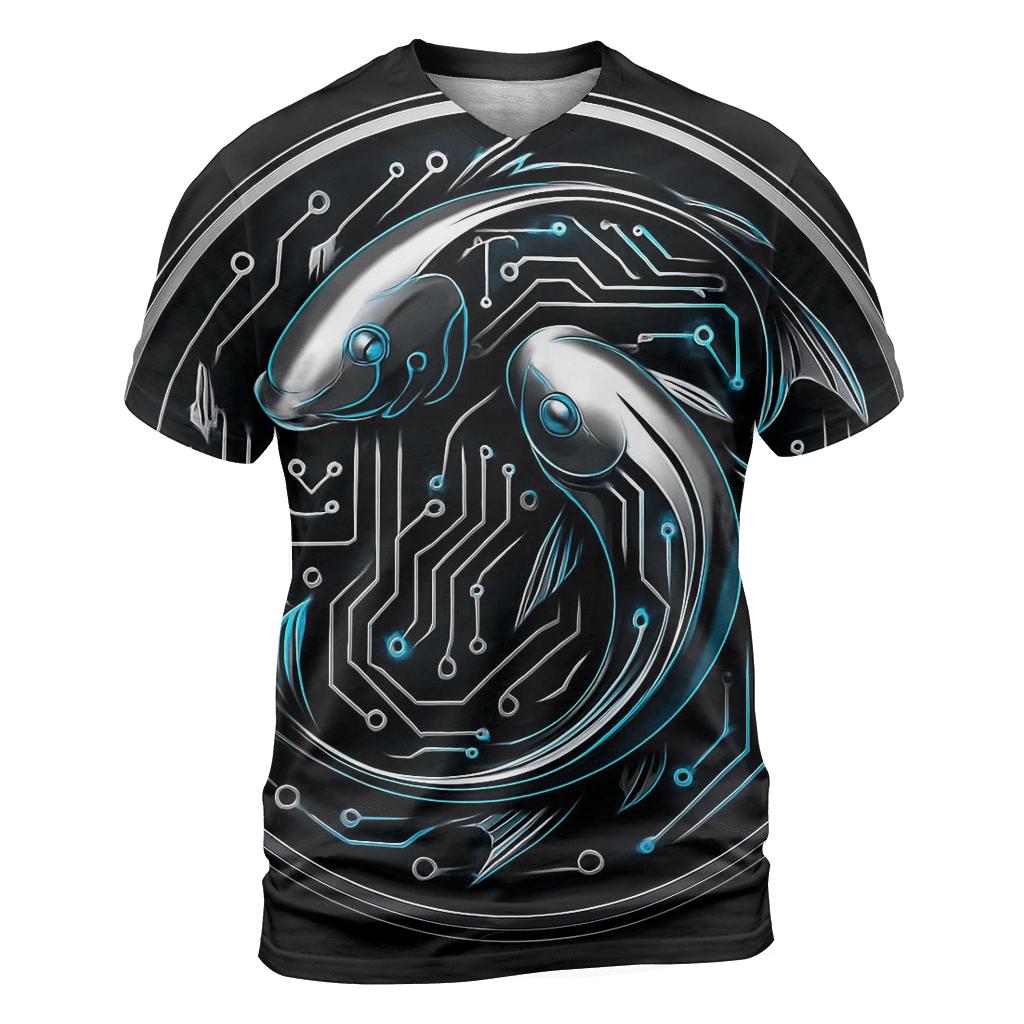 Chrome Koi Circuit Emblem custom all-over print shirts