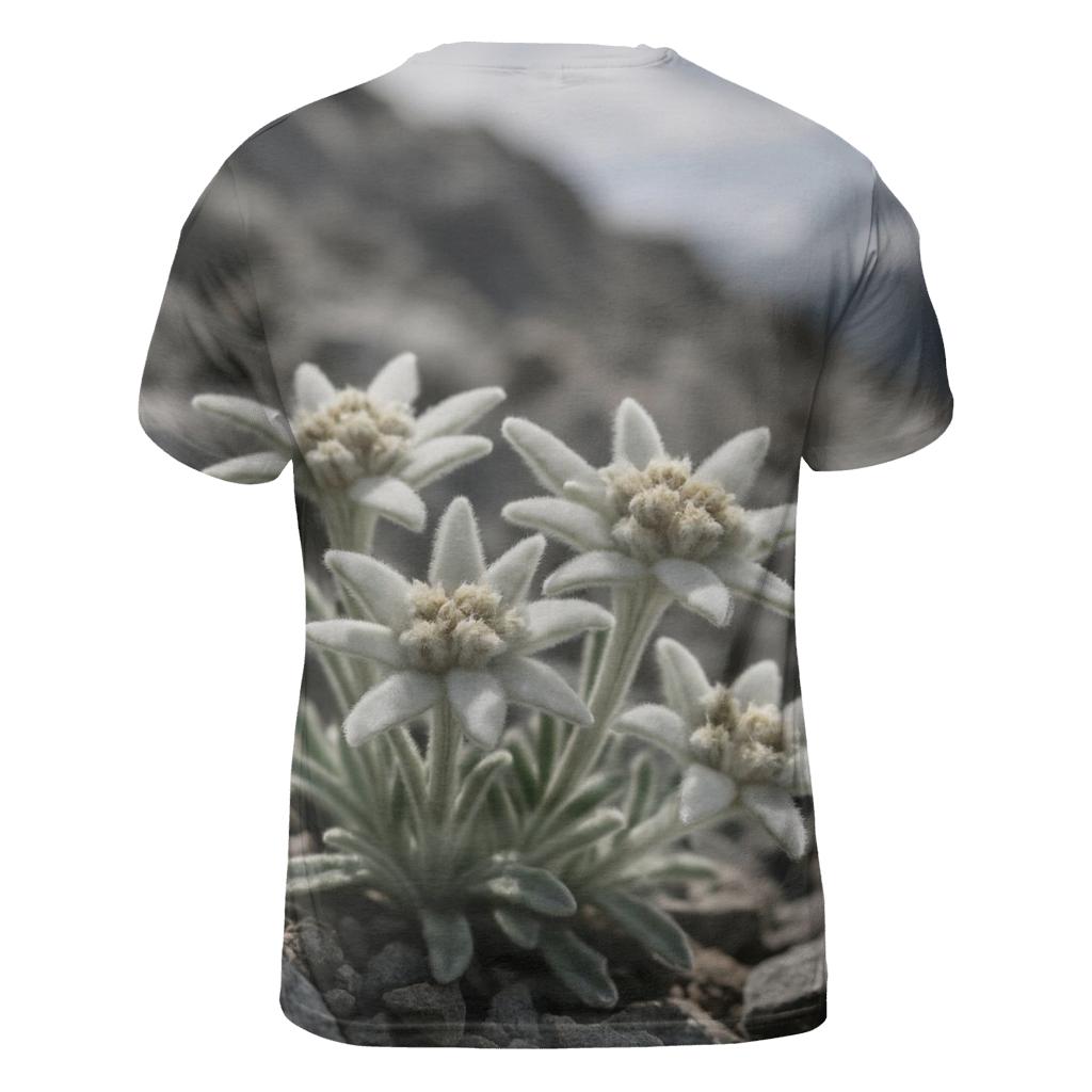 Edelweiss In Alpine Scree Close Focus creative print fashion shirts