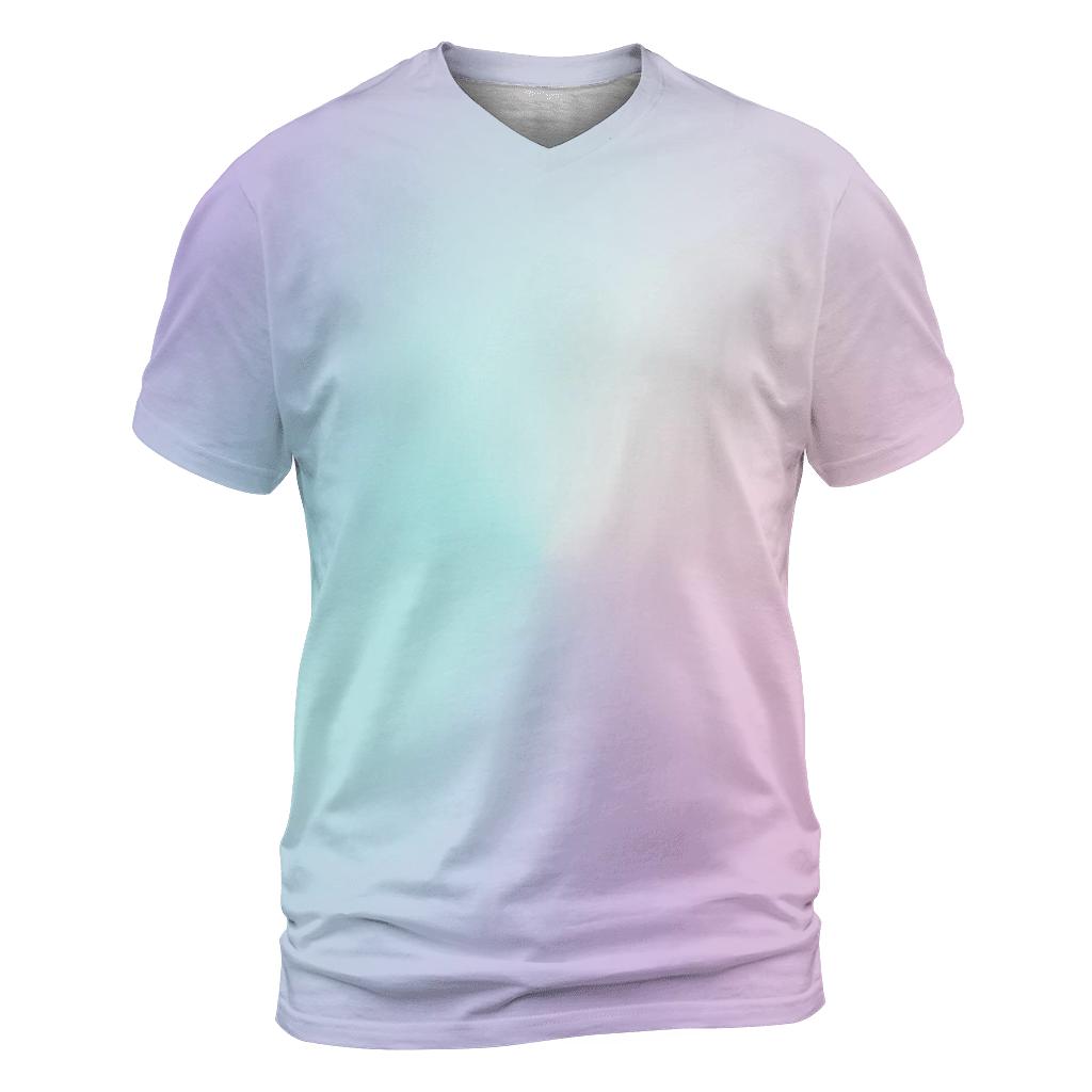 Prismatic Fog Lattice vibrant all-over design tees