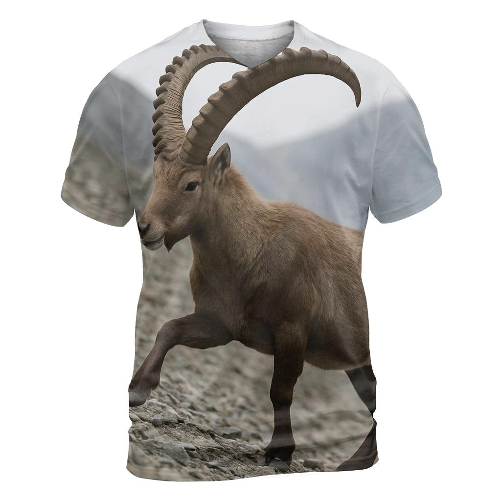 High Scree Surefooted Ibex statement graphic shirts