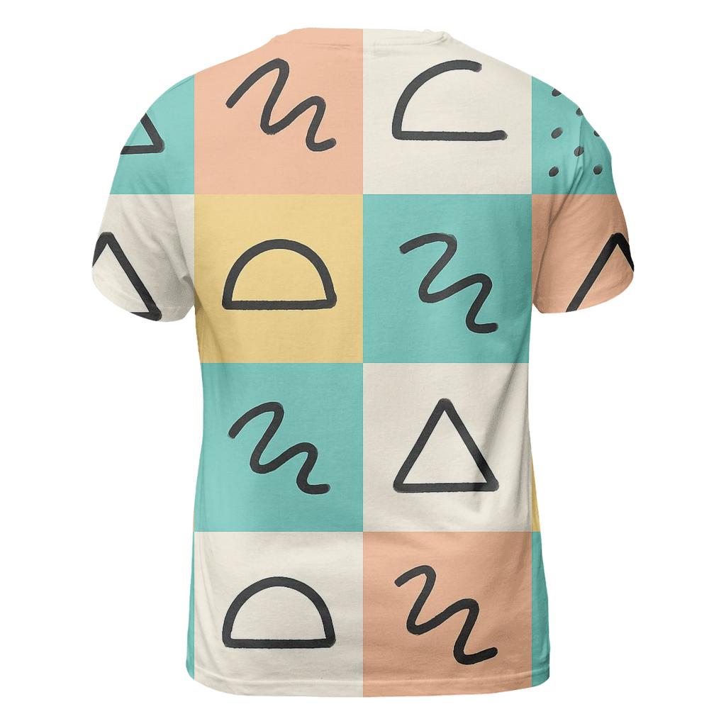 Memphis Notebook Doodle Grid unique graphic print tees
