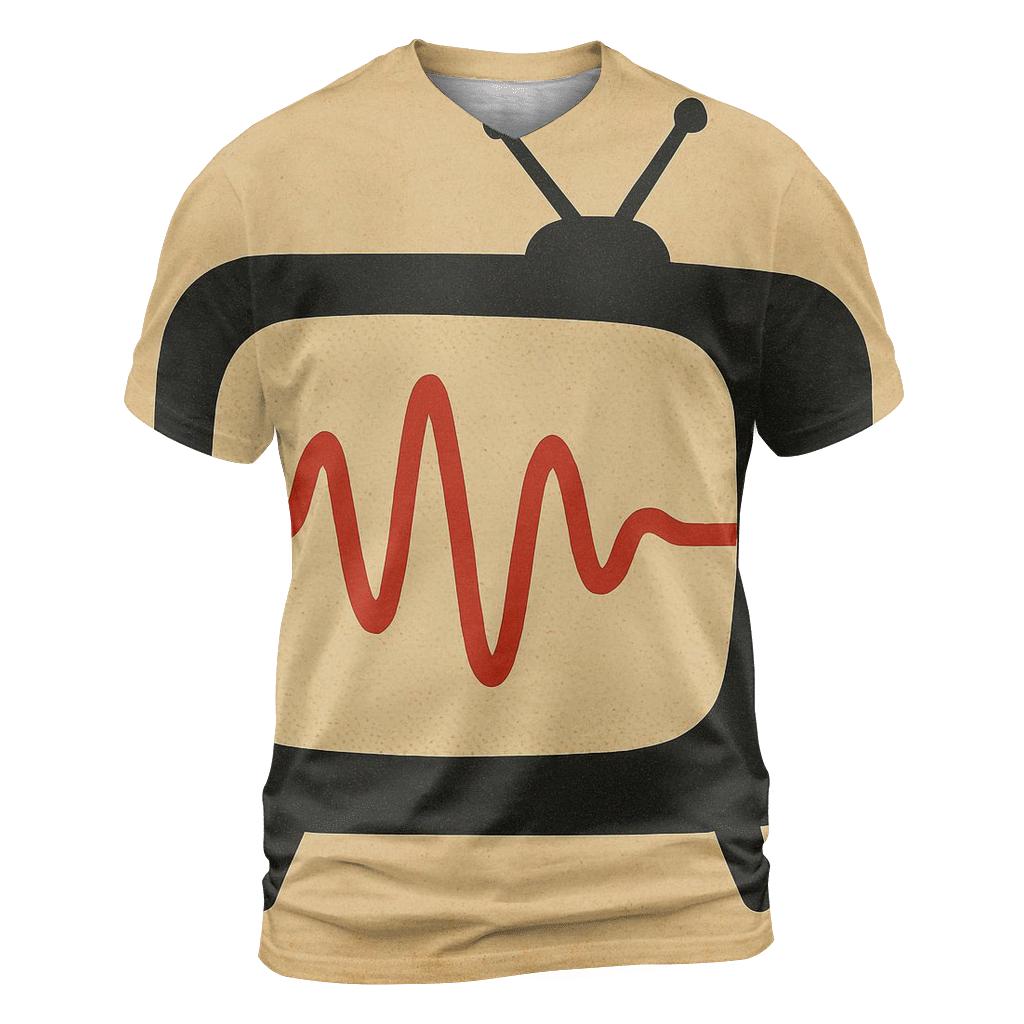 Retro TV Soundwave Screen artistic all-over print tops
