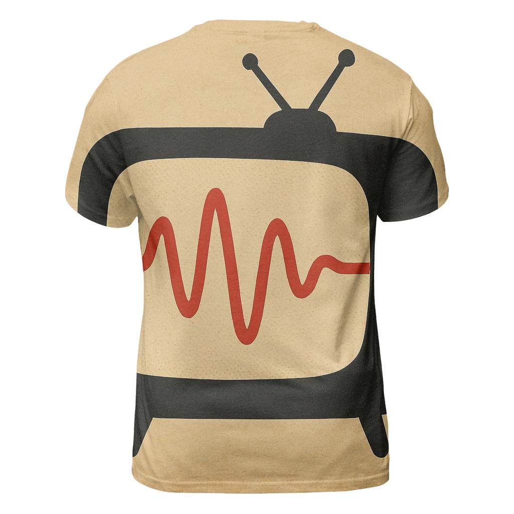 Retro TV Soundwave Screen artistic all-over print tops