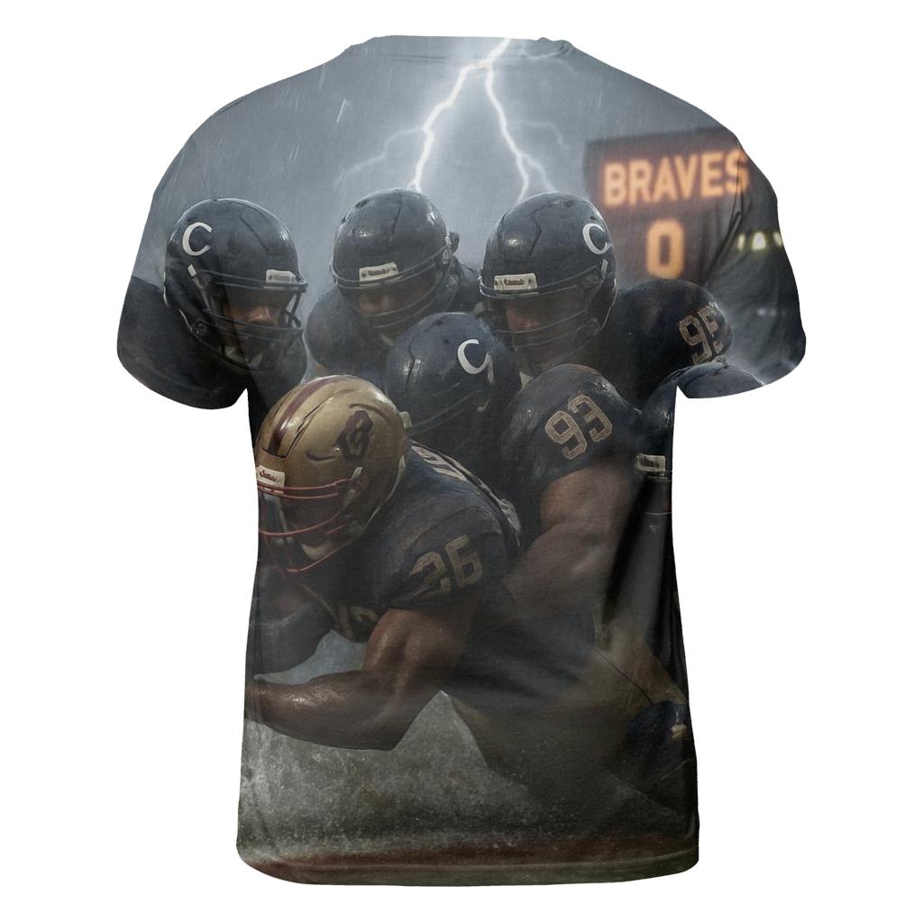 Rainstorm Goal Line Stand creative print fashion shirts