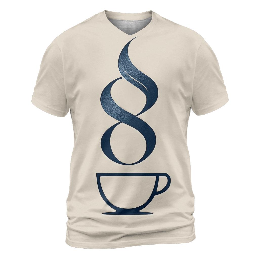 Steam Ribbon Monogram vibrant all-over design tees
