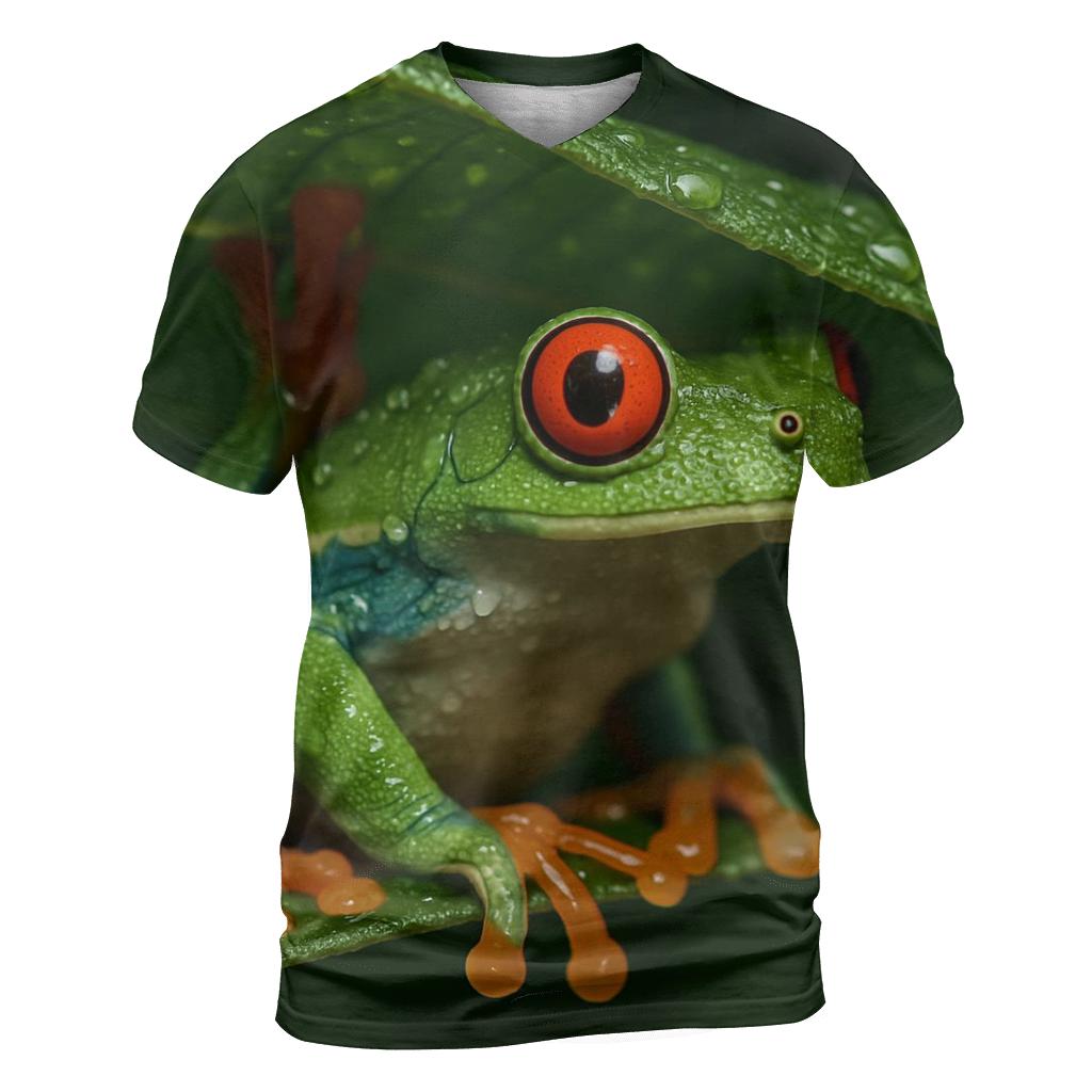 Rainforest Glide Red Eyed Tree Frog creative print fashion shirts
