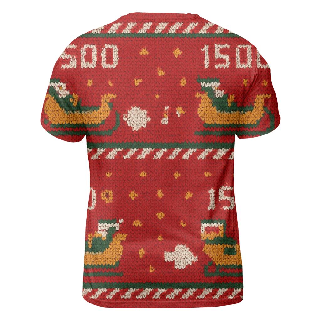 Sleigh Ride Arcade Pixel Bands Design artistic all-over print tops