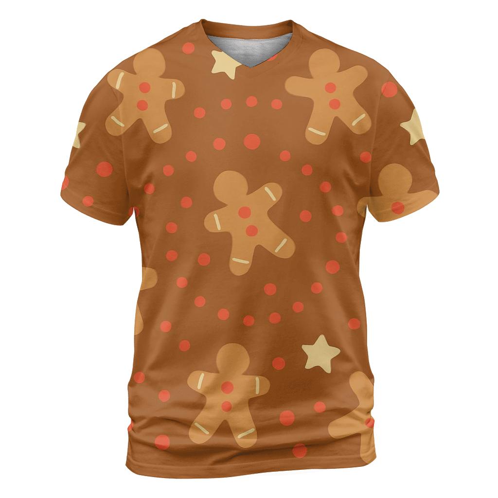 Gingerbread Galaxy Dots statement graphic shirts