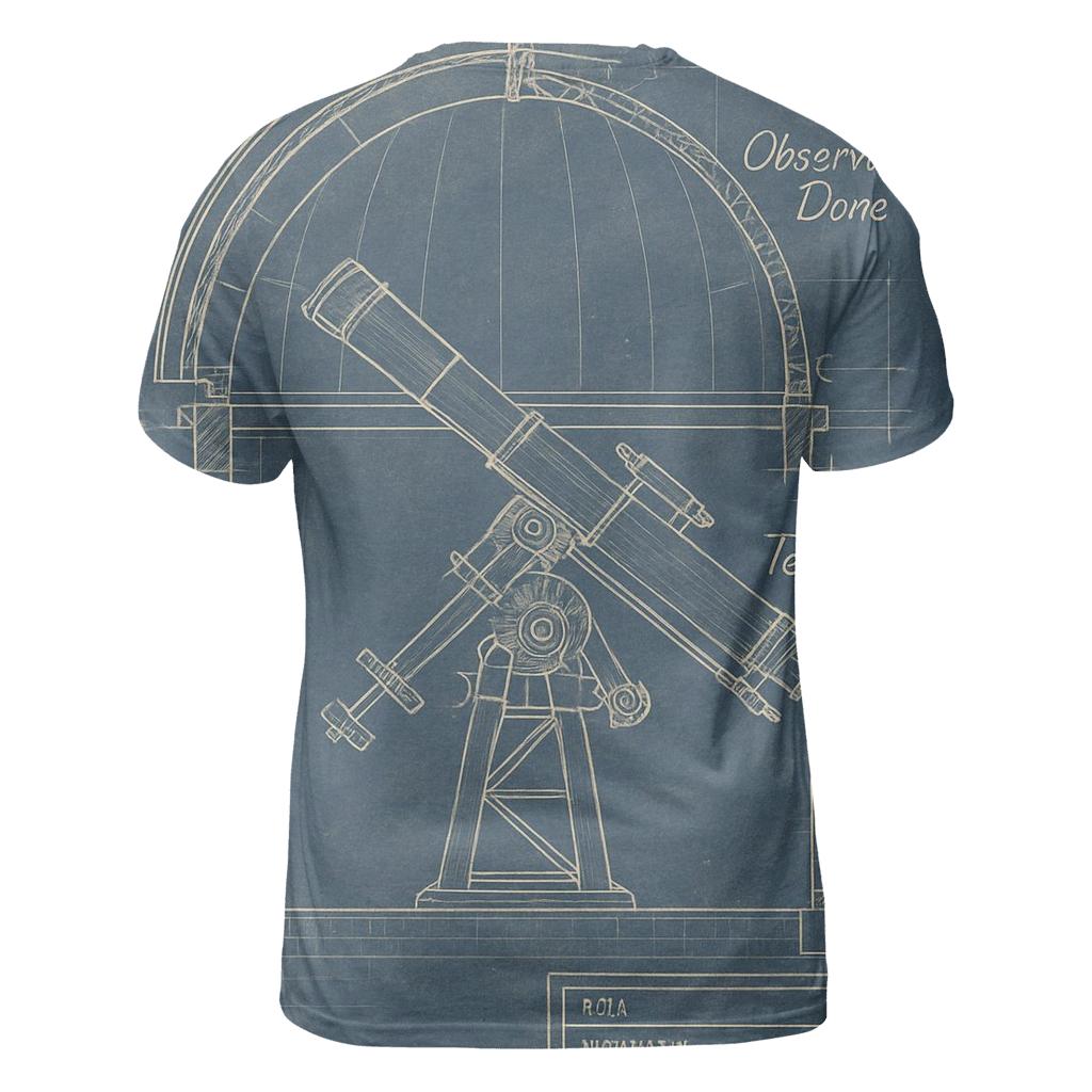 Vintage Observatory Blueprint Schematic personalized full print shirts