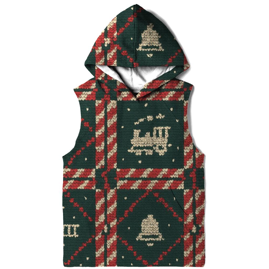 Candy Cane Train Track Tartan Design hoodie designs