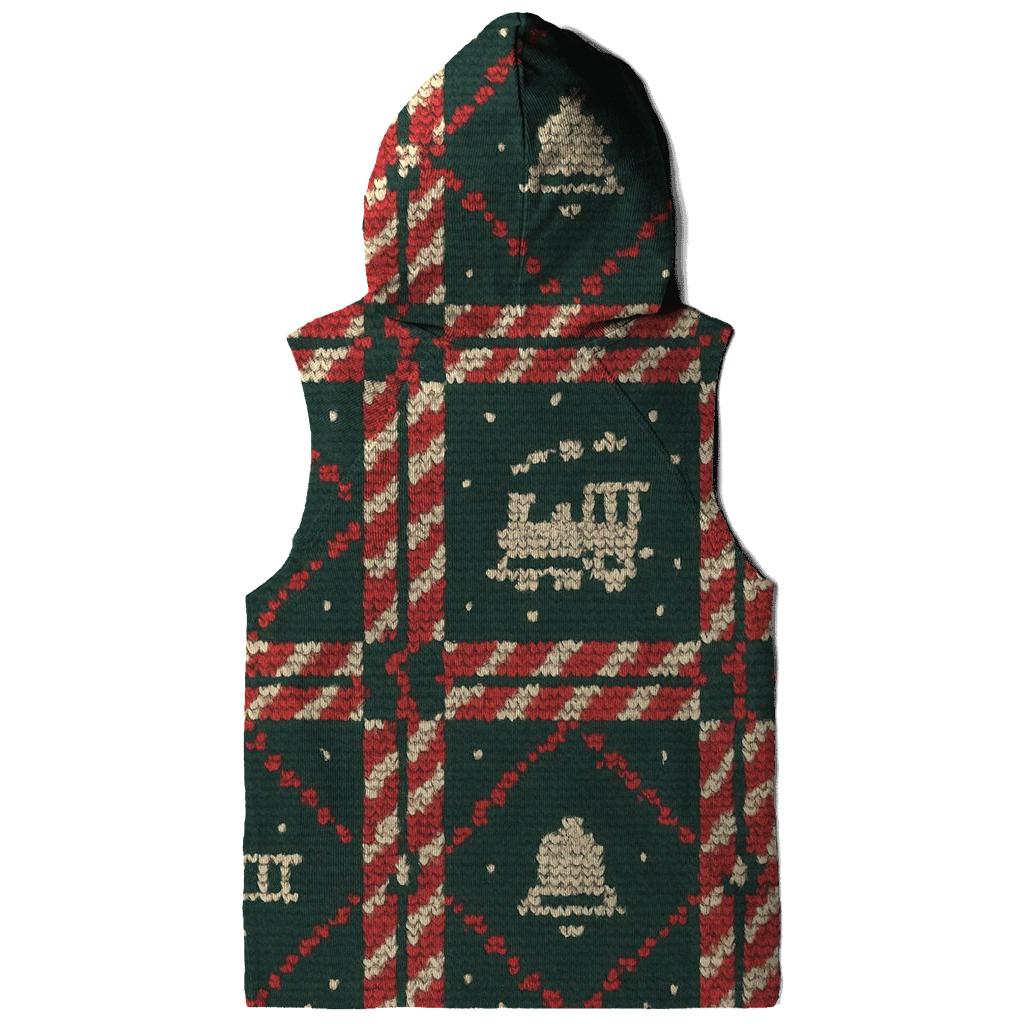 Candy Cane Train Track Tartan Design hoodie designs