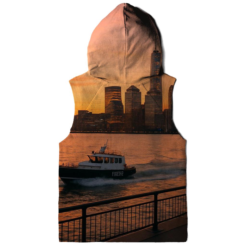 Sunset From The Battery With Harbor Pilots Crossing The Frame pullover hoodies