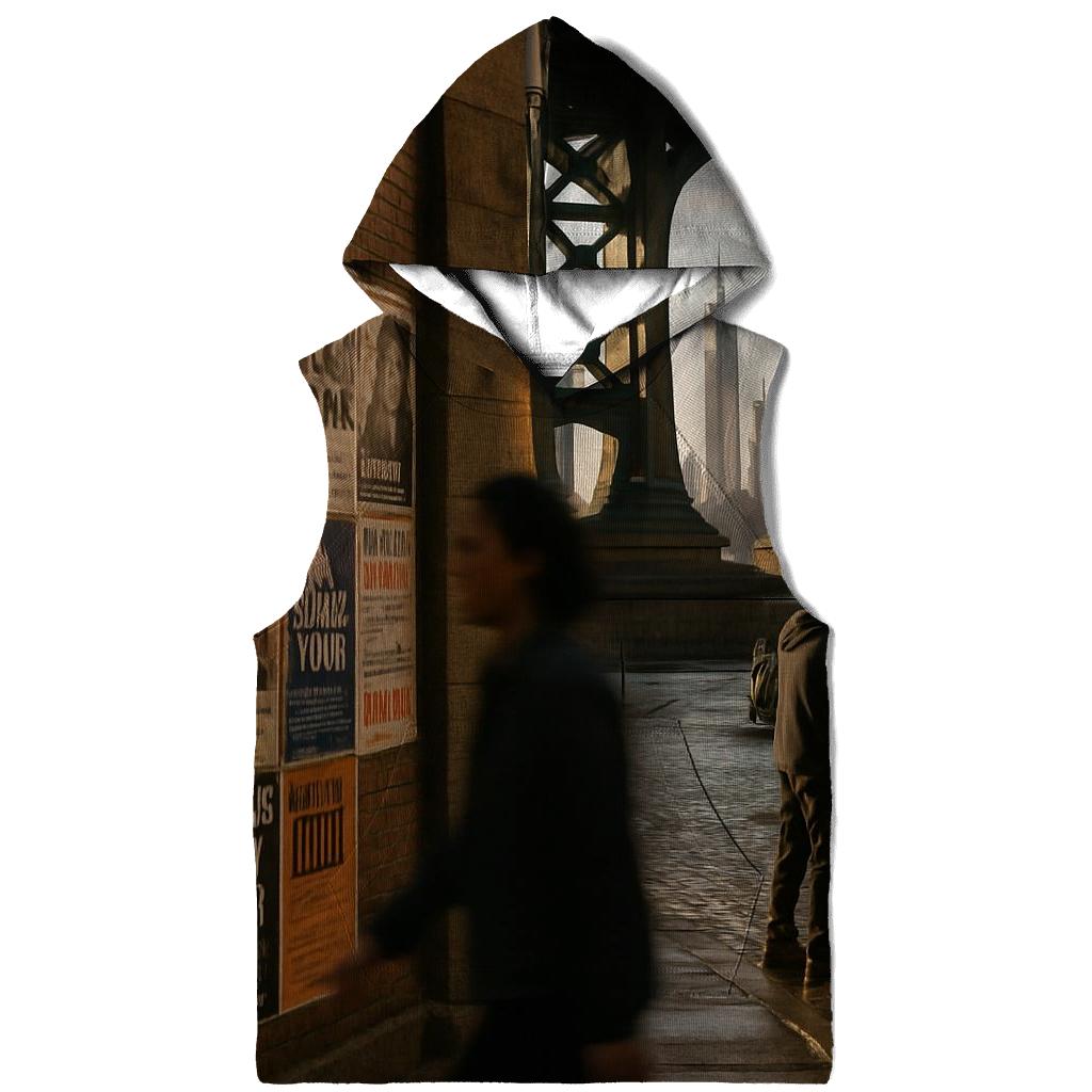 Cultural Mosaic Under The Manhattan Bridge With Distant Skyline Slice designer hoodies