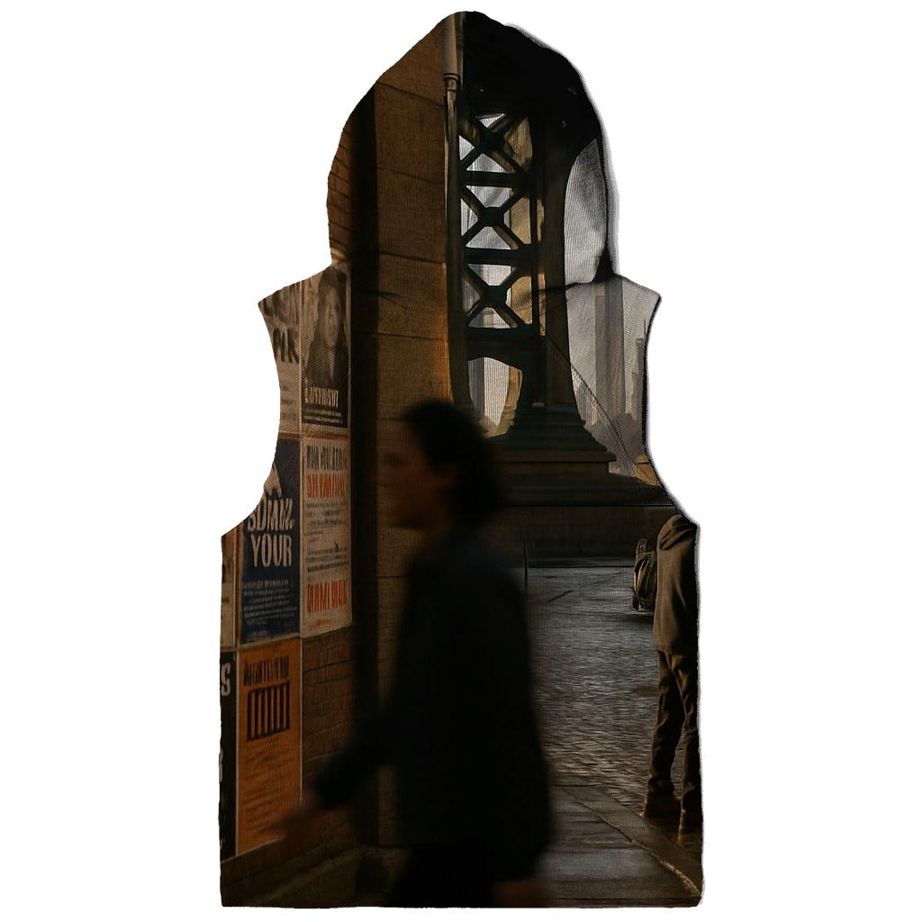 Cultural Mosaic Under The Manhattan Bridge With Distant Skyline Slice designer hoodies