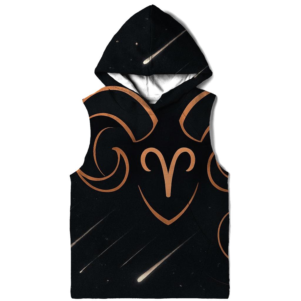 Aries Ram Horns And Meteor Retrograde Map custom hoodies