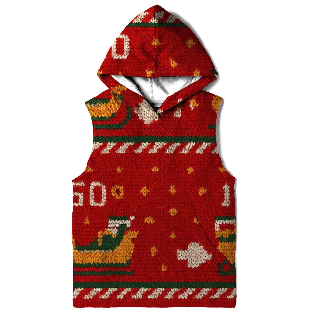 Sleigh Ride Arcade Pixel Bands Design zip-up hoodies