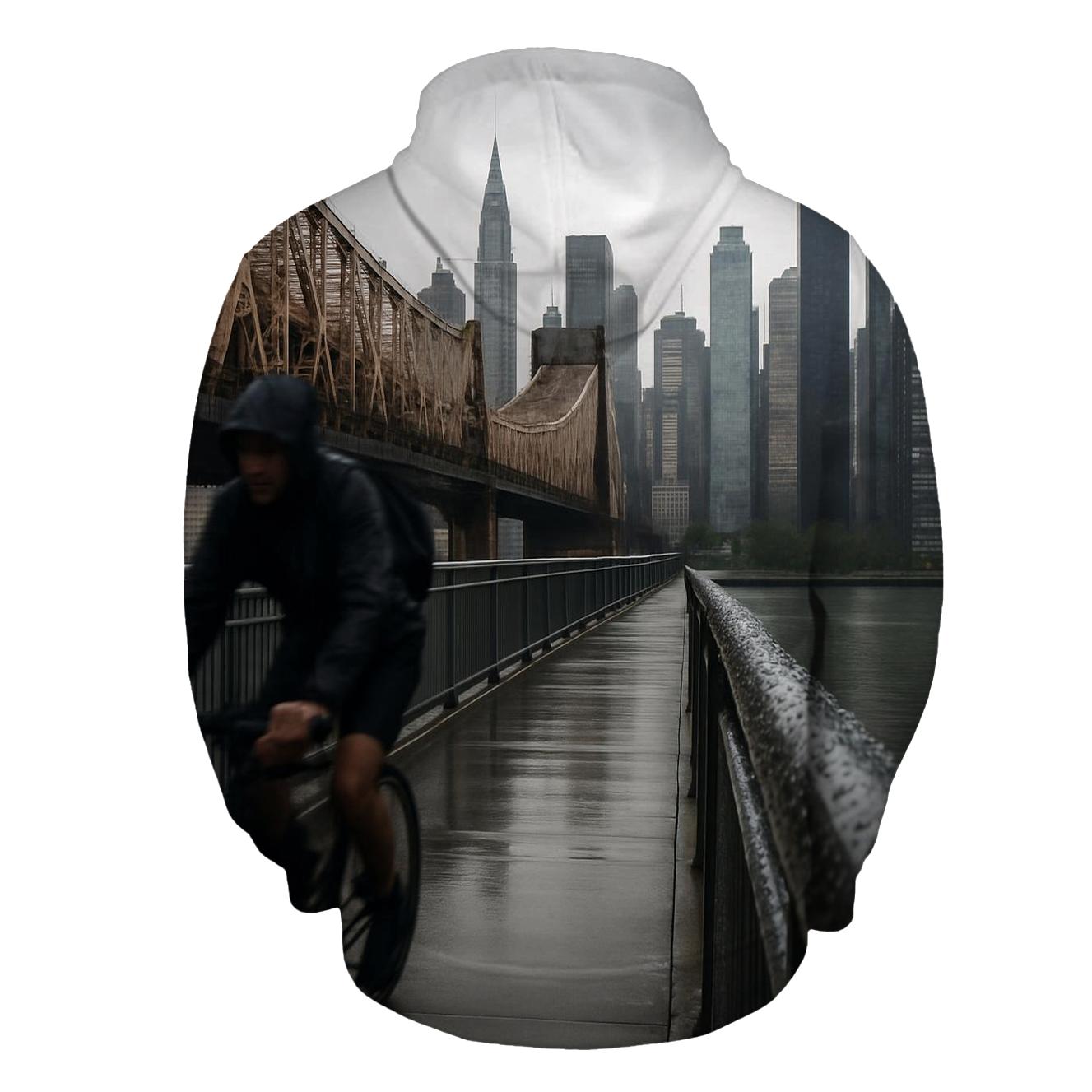 Rain Glazed Midtown From The Queensboro Bridge Walkway pullover hoodies