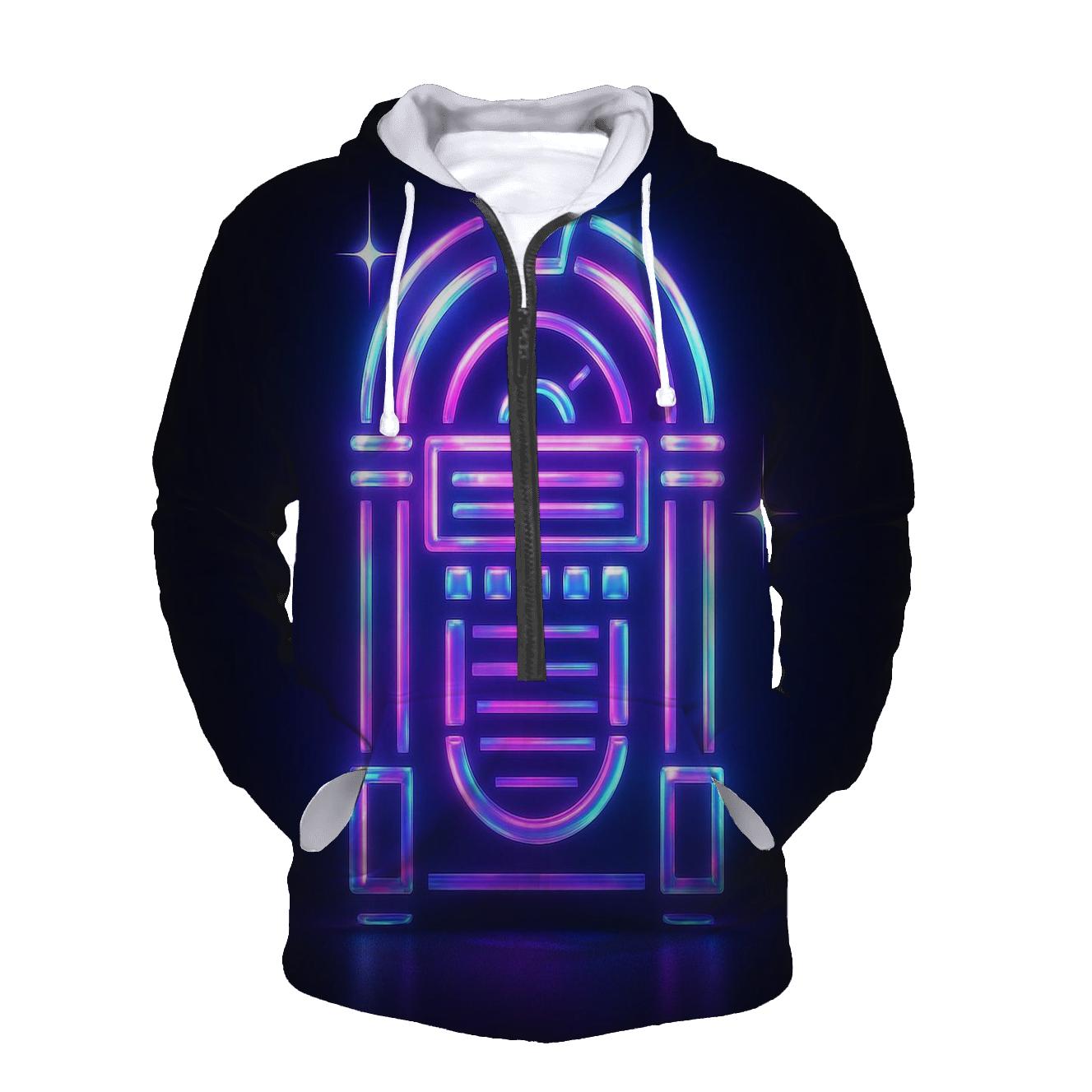 Neon Marquee Jukebox graphic hoodies