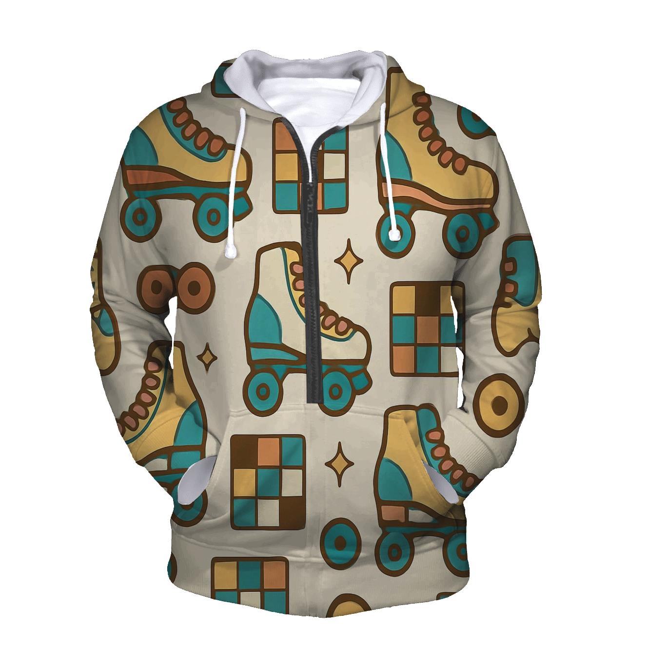 Groovy Roller Rink Tiles premium hoodies