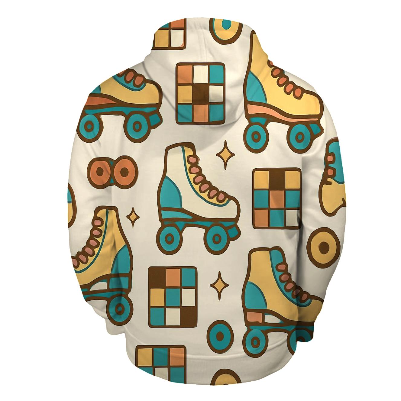 Groovy Roller Rink Tiles premium hoodies