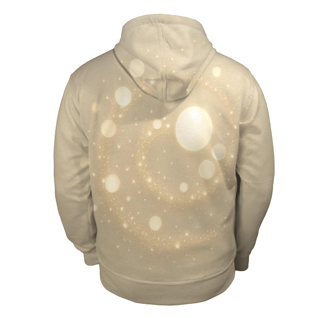 Champagne Orbit Pearls zip-up hoodies