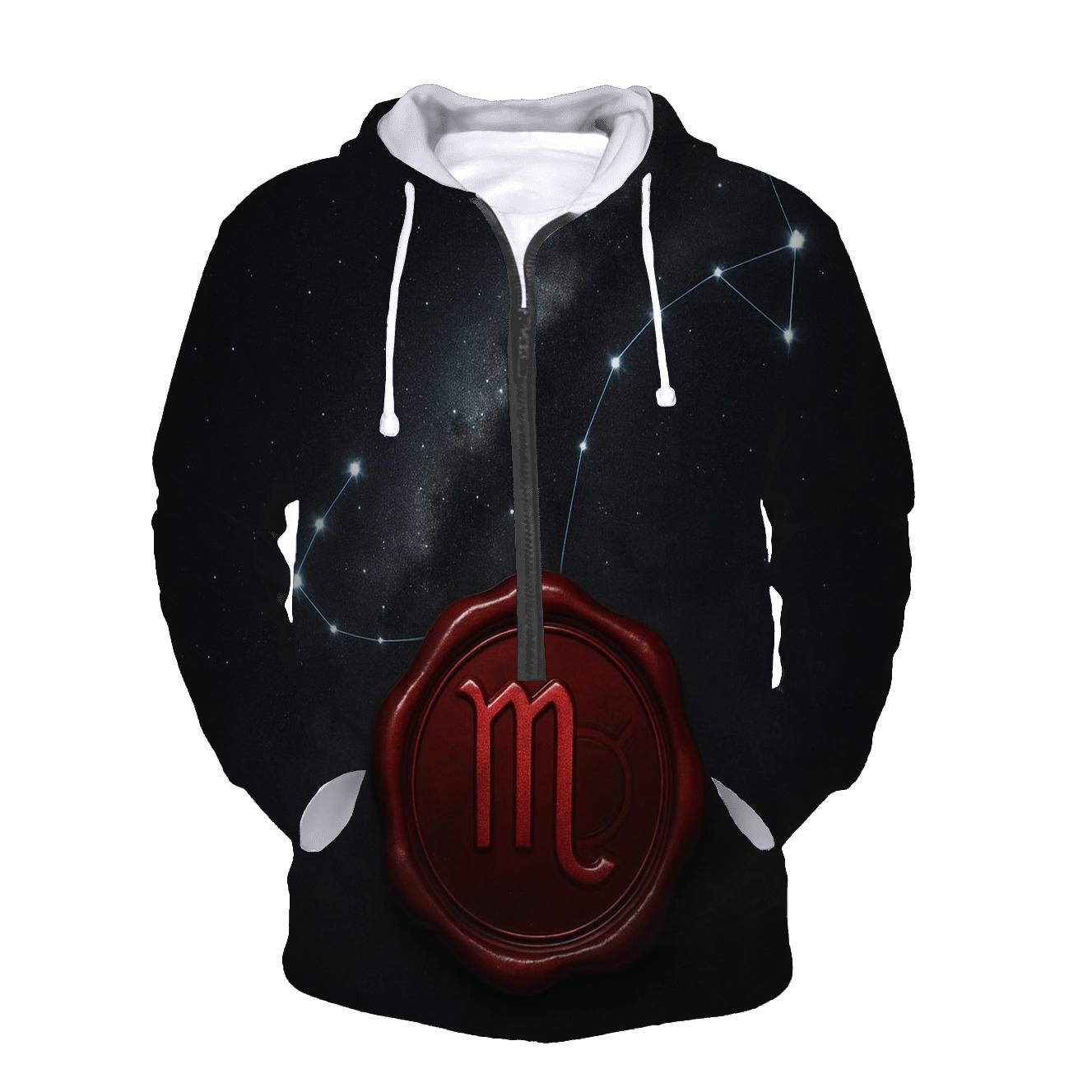 Scorpio Constellation With Mars Sigil Night Seal lightweight hoodies
