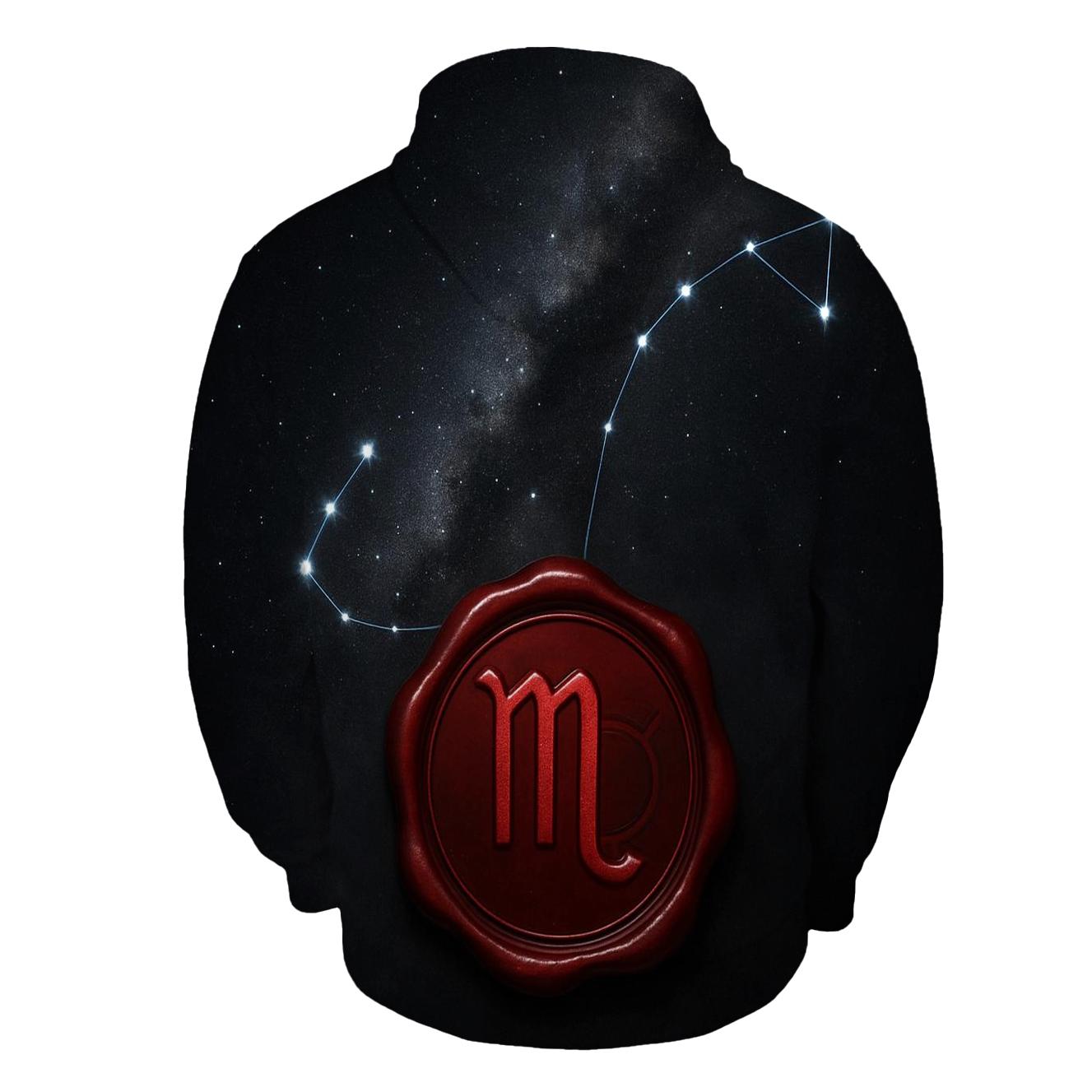 Scorpio Constellation With Mars Sigil Night Seal lightweight hoodies