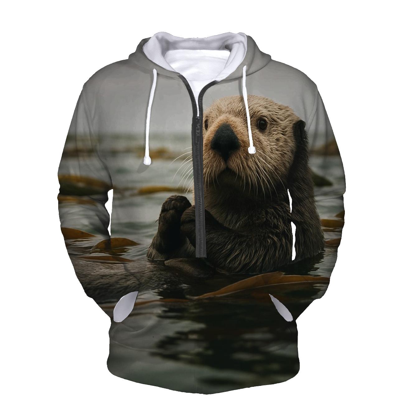 Tidepool Quiet Sea Otter printed hoodies