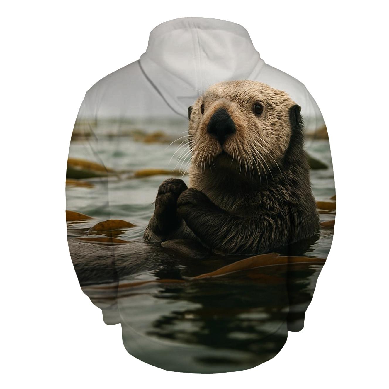 Tidepool Quiet Sea Otter printed hoodies