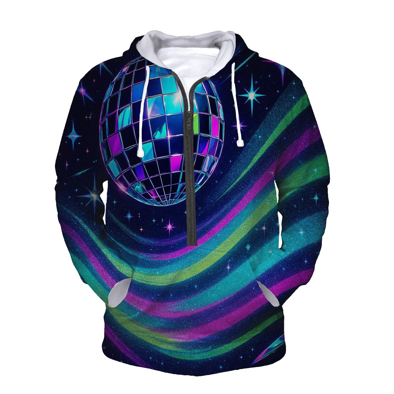 Neon Aurora Disco Prism designer hoodies