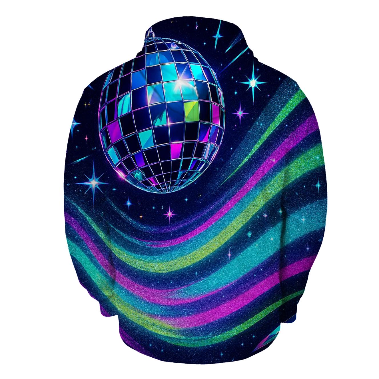 Neon Aurora Disco Prism designer hoodies
