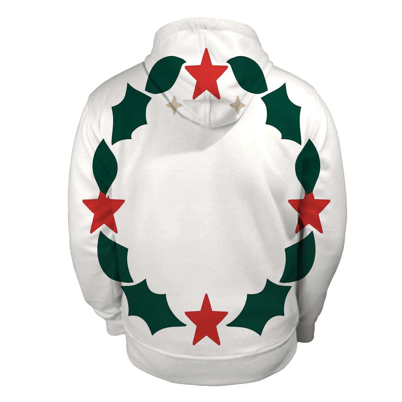 Starlit Holly Orbit Wreath heavyweight hoodies