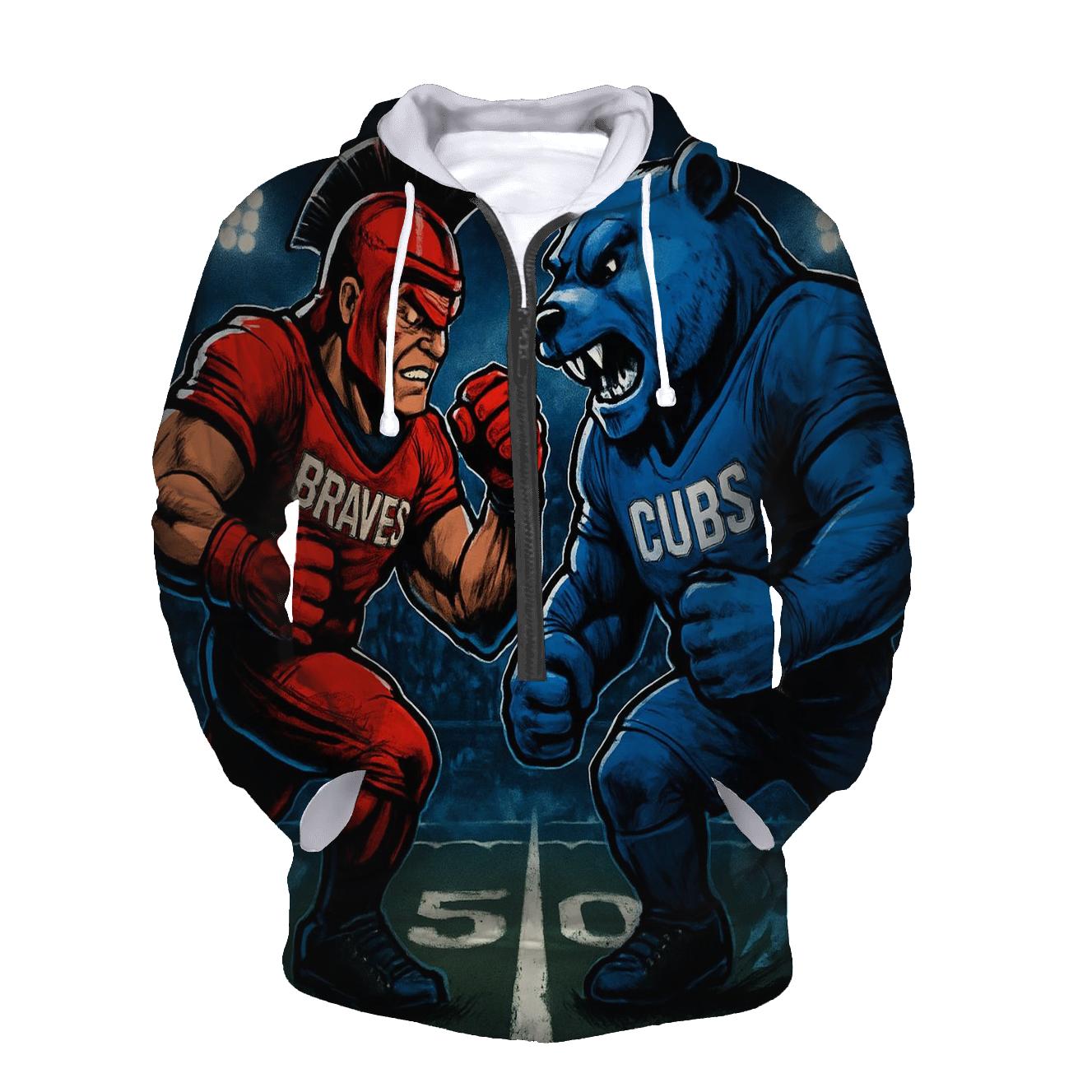 Midnight Mascot Duel At The Fifty Yard Line printed hoodies