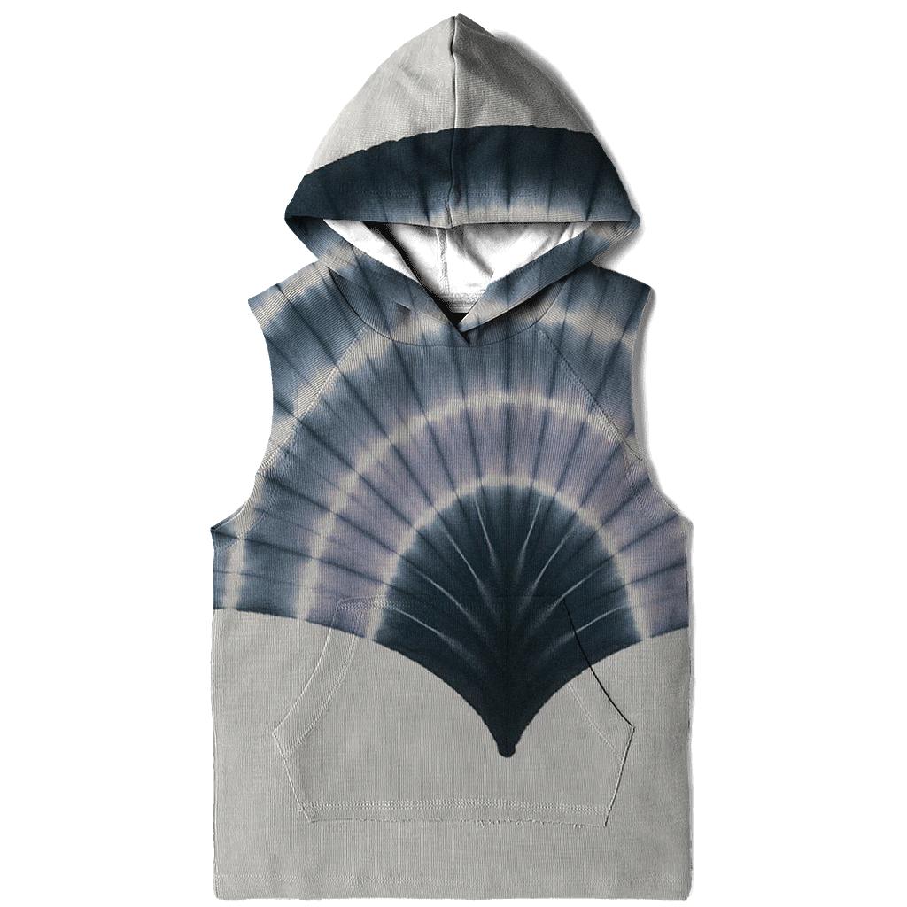Shibori Fan Fold Lunar Eclipse Arc graphic hoodies