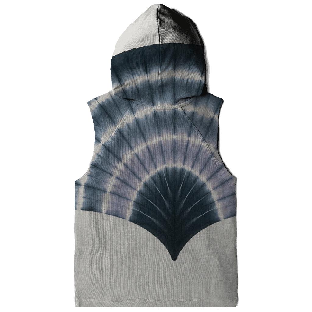 Shibori Fan Fold Lunar Eclipse Arc graphic hoodies