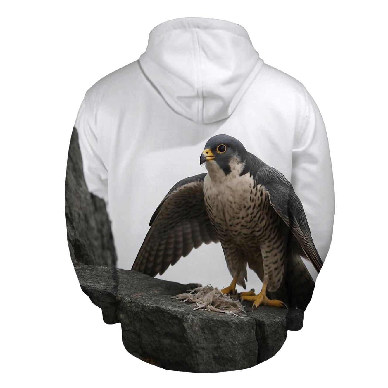 Basalt Perch Peregrine Falcon embroidered hoodies
