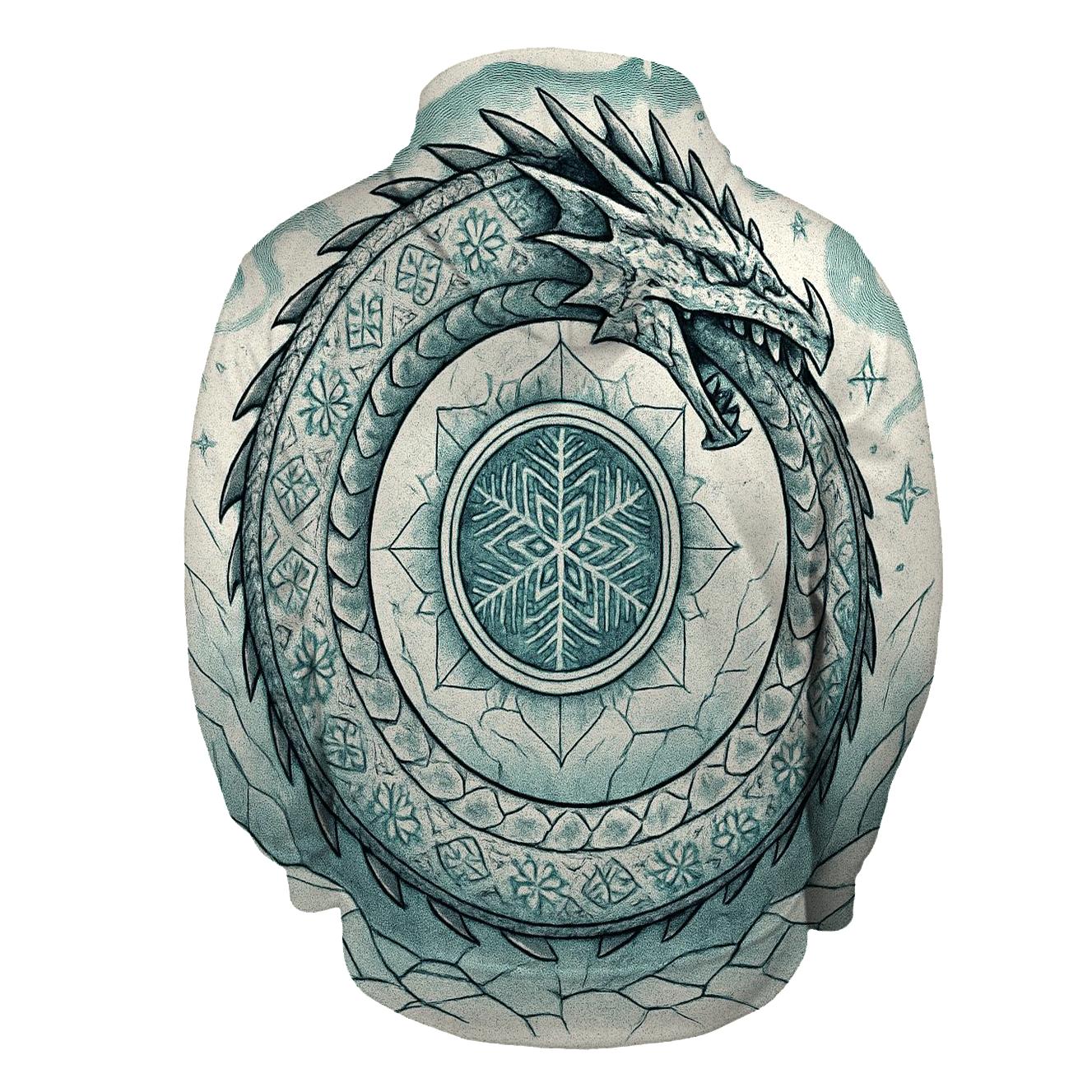 Ouroboros Glacier Ink Mandala custom hoodies
