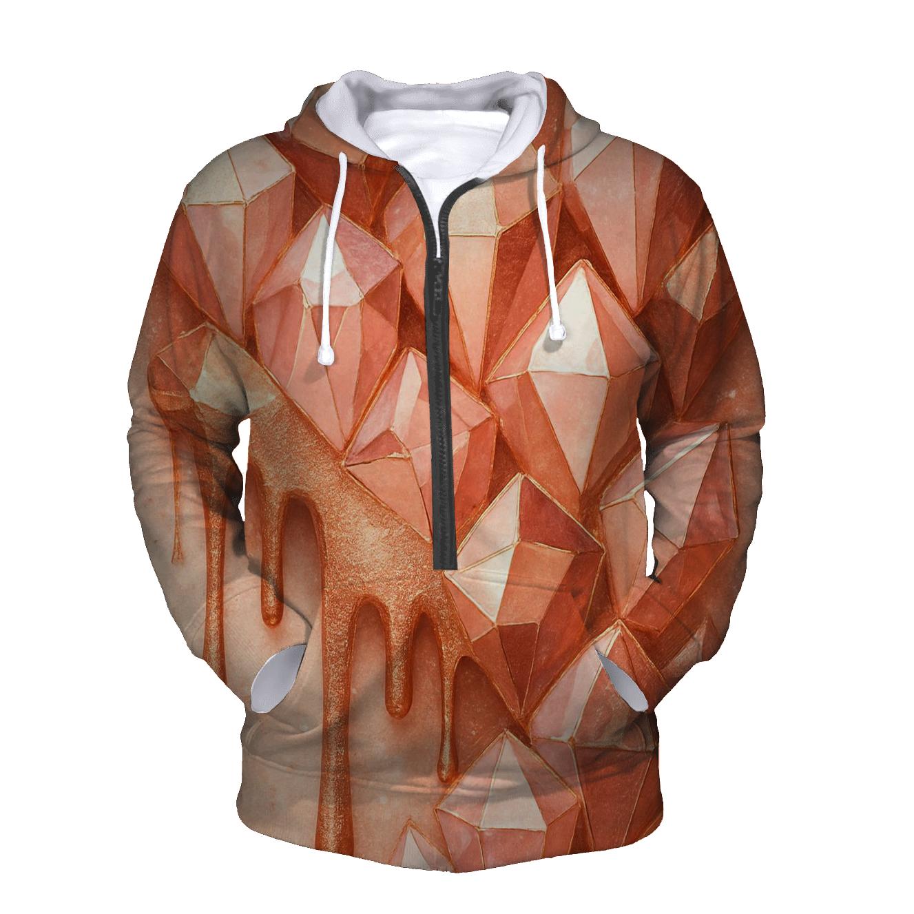 Rose Gold Gem Cascade premium hoodies