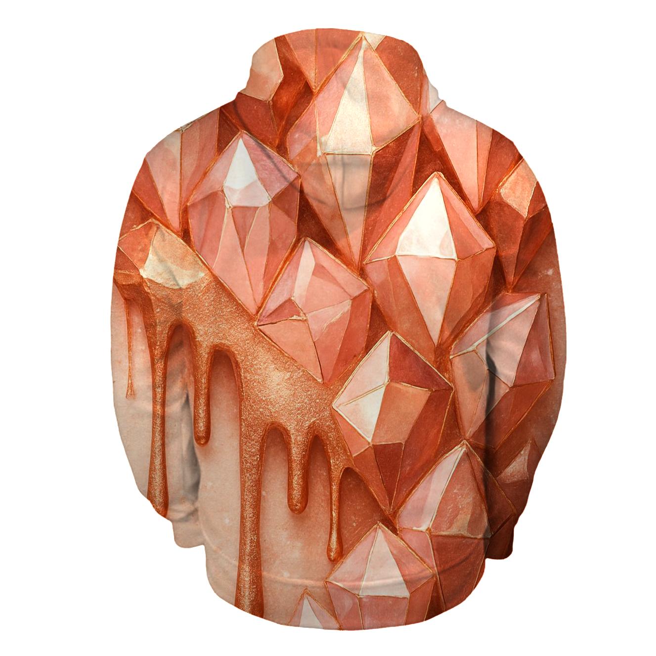 Rose Gold Gem Cascade premium hoodies