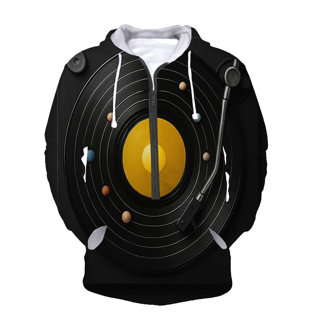 Turntable Solar System pullover hoodies