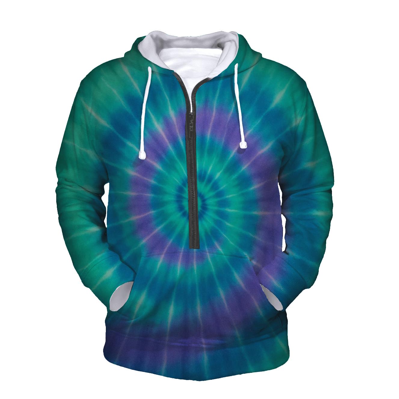 Aurora Spiral Overdye Whirlpool custom hoodies