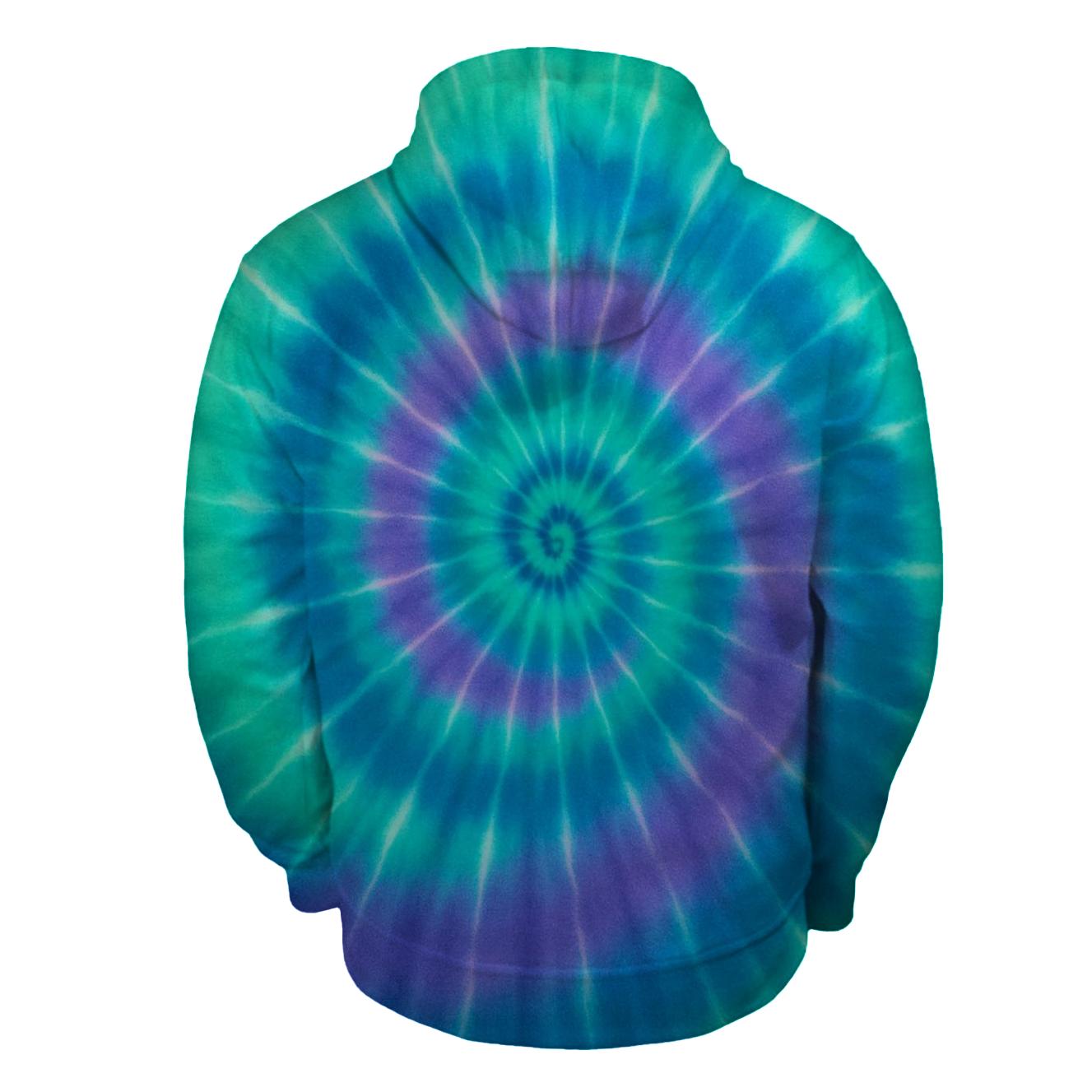 Aurora Spiral Overdye Whirlpool custom hoodies
