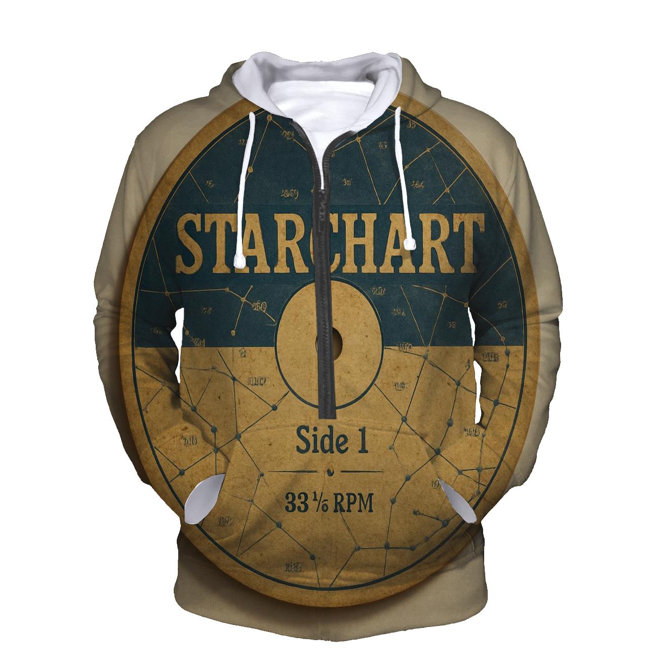 Faded Vinyl Record Astronomy Chart hoodie designs