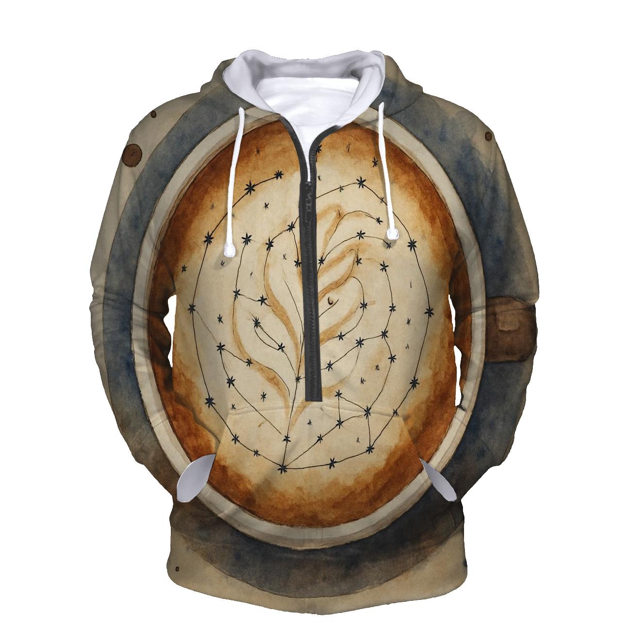 Latte Rosette Constellation printed hoodies