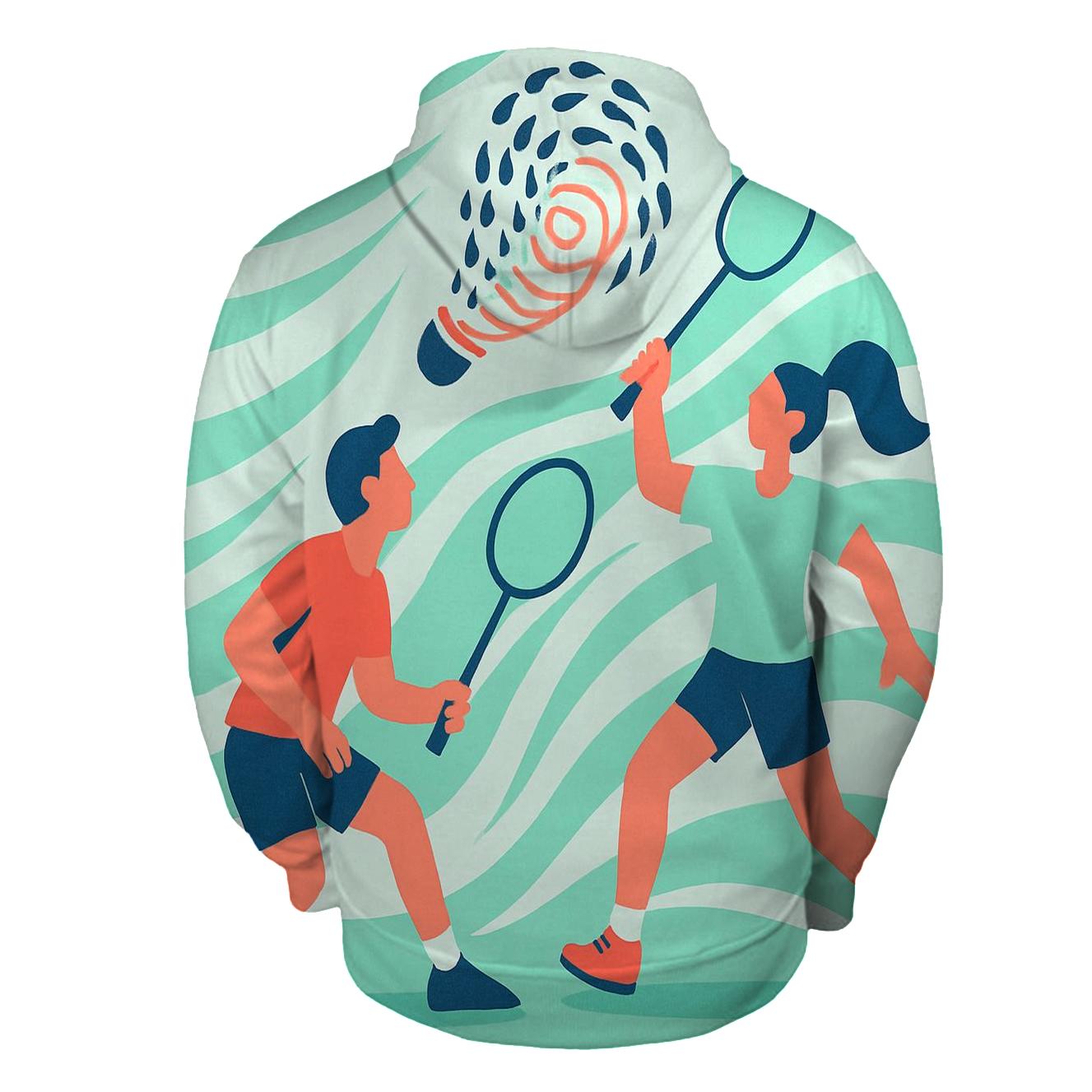Monsoon Badminton Whirl printed hoodies