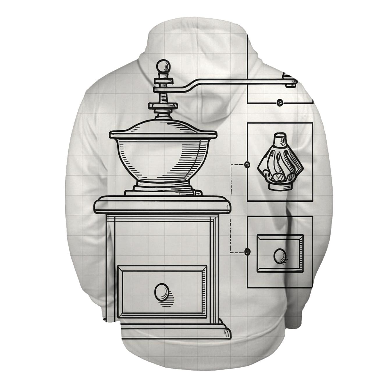 Vintage Grinder Blueprint lightweight hoodies