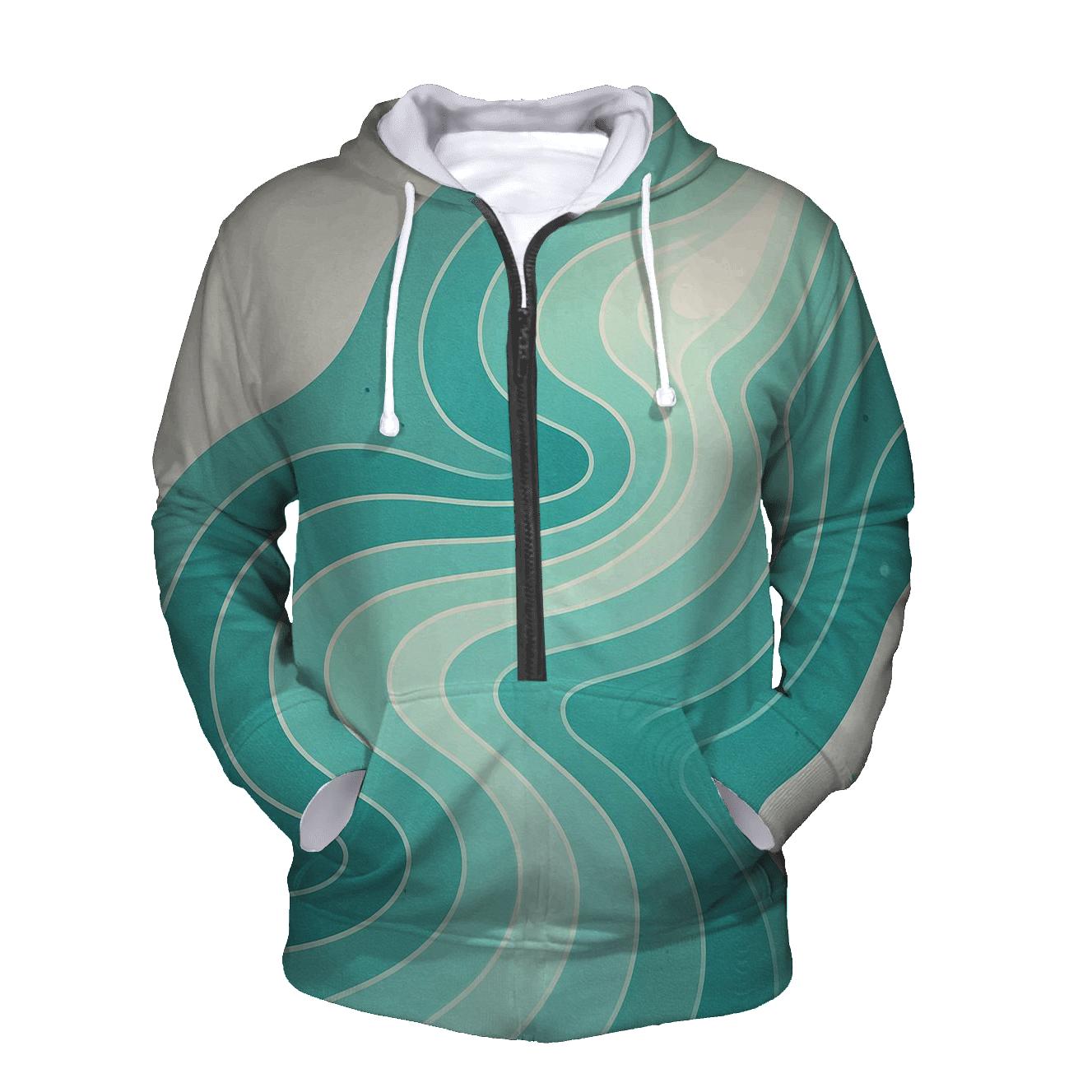River Of Renewal Geometry embroidered hoodies