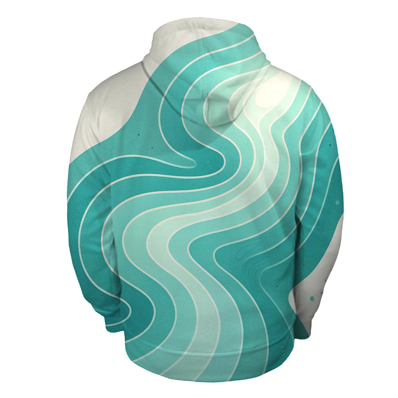 River Of Renewal Geometry embroidered hoodies