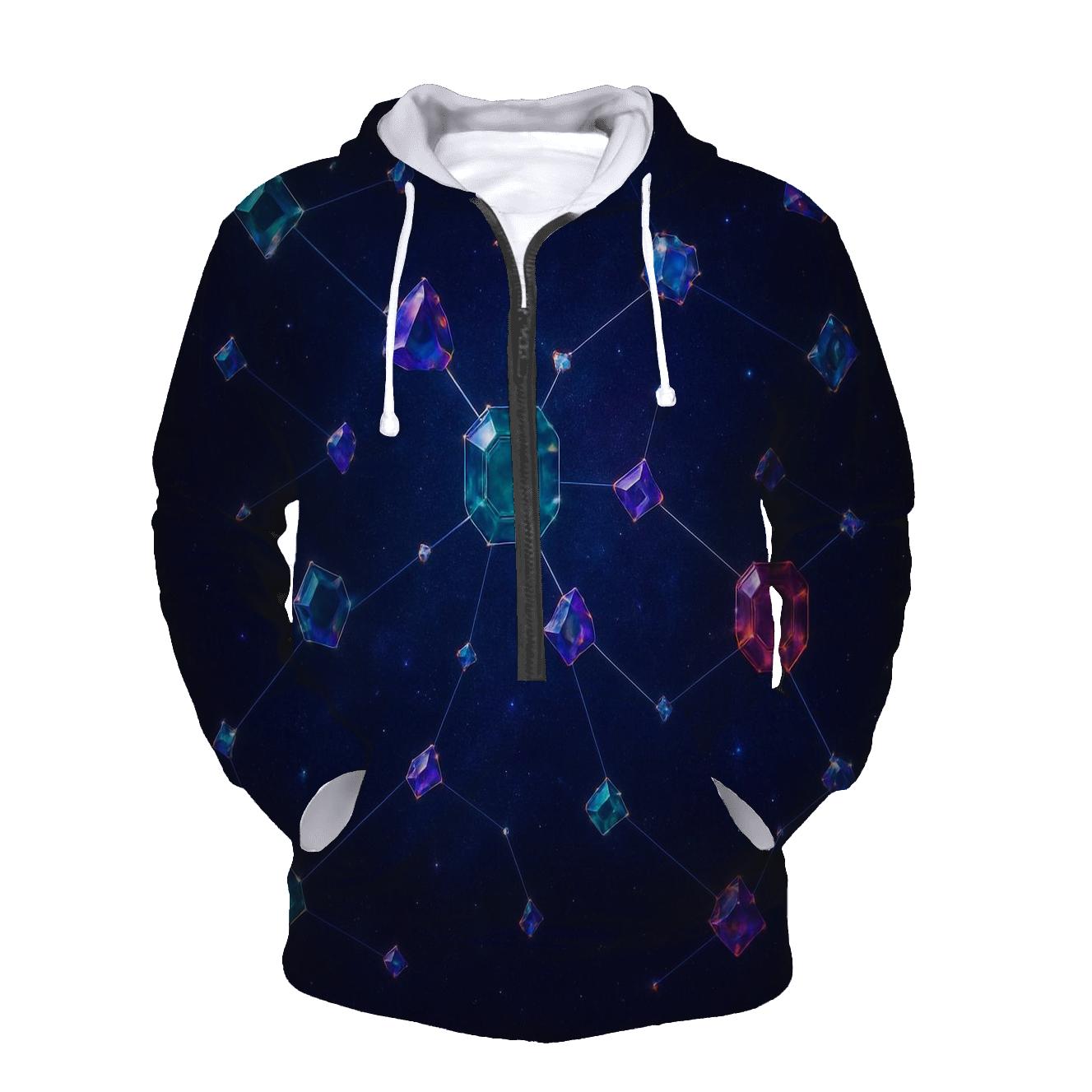 Jewel Tone Constellation Facets heavyweight hoodies