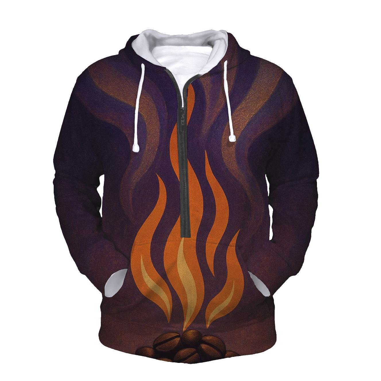 Roast Flame Aurora printed hoodies